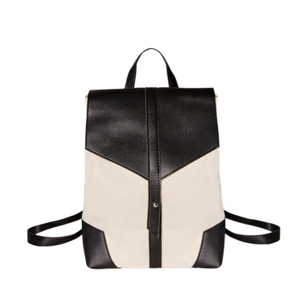 Deux Lux Cream And Black Canvas Backpack FabFitFun Spring 2019
